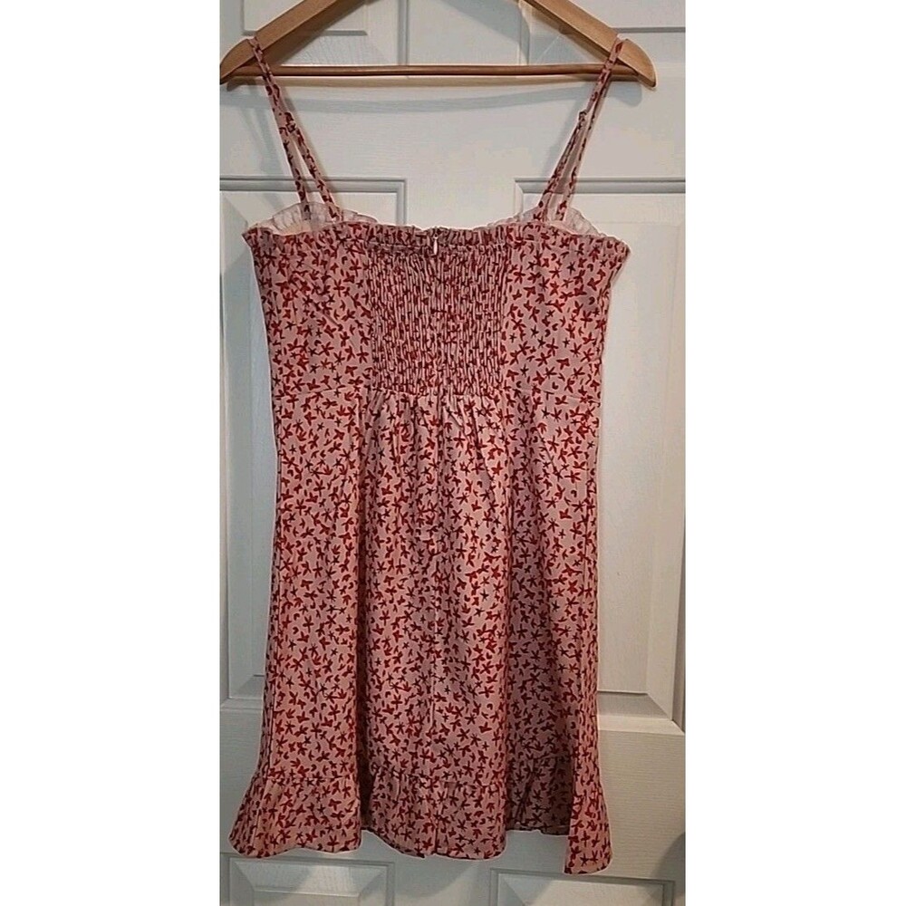 Princess Polly Sundress 8 Red Mini Floral Ruffle Cottagecore Adjustable Straps - Picture 13 of 13